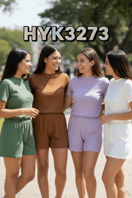 CONJUNTO DE BLUSA Y SHORT CON PEDRERIA (1,G,4)