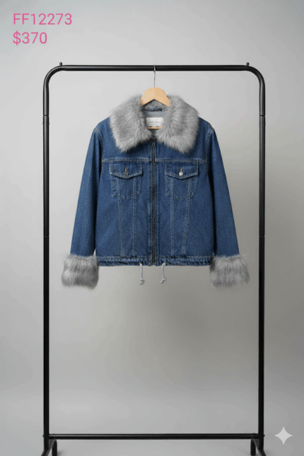 CHAMARRA DE MEZCLILLA CON PELUCHE