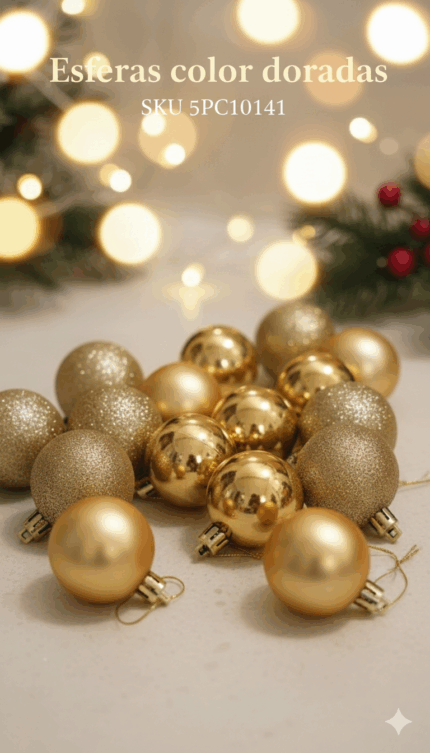 ESFERAS DORADAS Y PLATEADAS