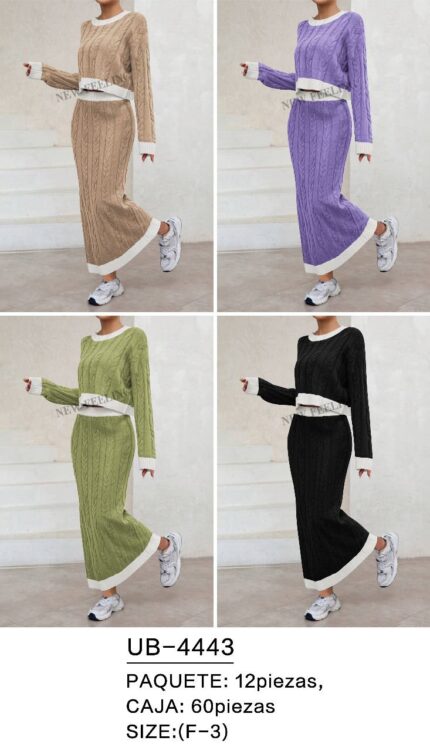 conjunto de falda larga