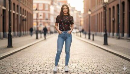 BLUSA TRANSPARENTE DISEÑO DE CEREZA