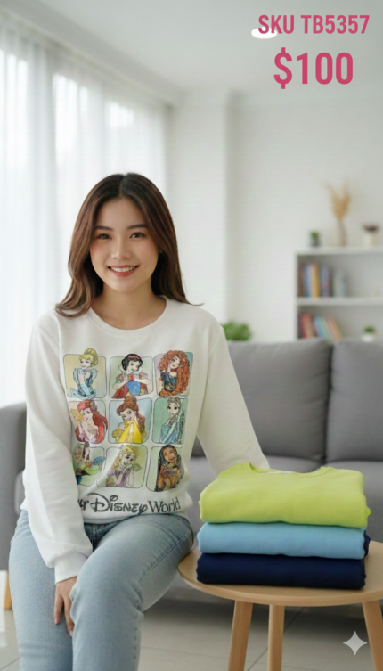 SUDADERA DE PRINCESAS CON PEDRERIA