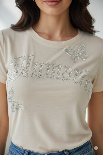 BLUSA TELA MEISH Y PEDRERIA