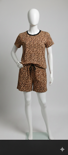 CONJUNTO DE SHORT ANIMAL PRINT