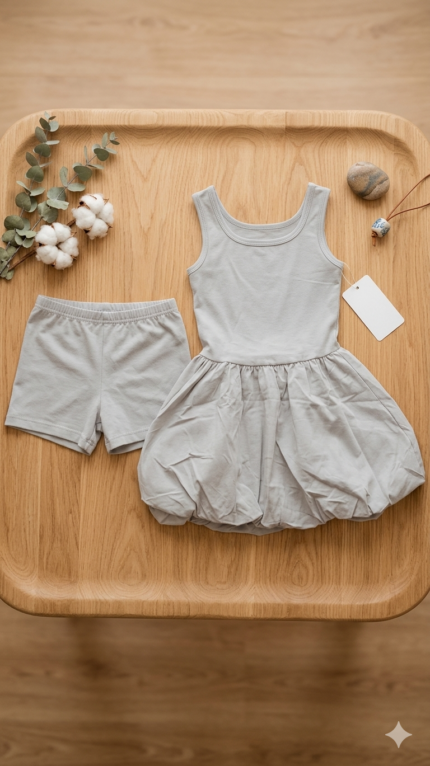 VESTIDO TIPO GLOBO CON SHORT