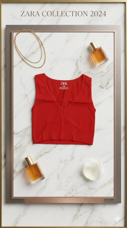 BLUSA DAMA CON ESCOT EN V