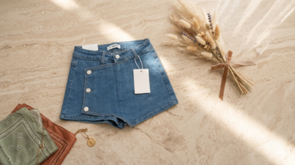 SHORT FALDA CON BOTONES