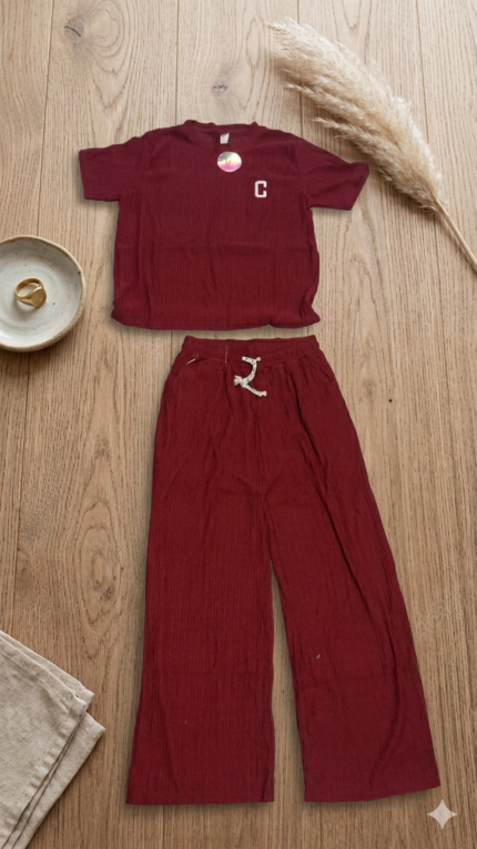 CONJUNTO DE TELA CREPE DE DAMA