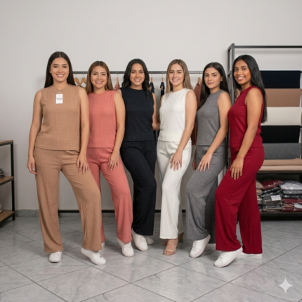 CONJUNTO DE DAMA DE TELA CREPE  (1,F,3)