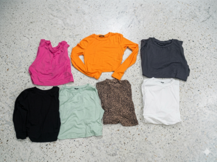 CROP TOP BASICO MANGA LARGA VARIOS COLORES