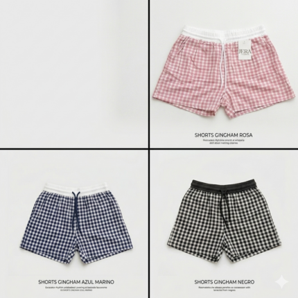 SHORT DE DAMA DE CUADROS  (1,E,4)