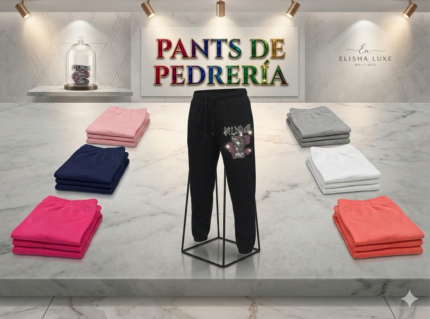 PANTALON DE DAMA CON PEDRERIA  (1,M,2)