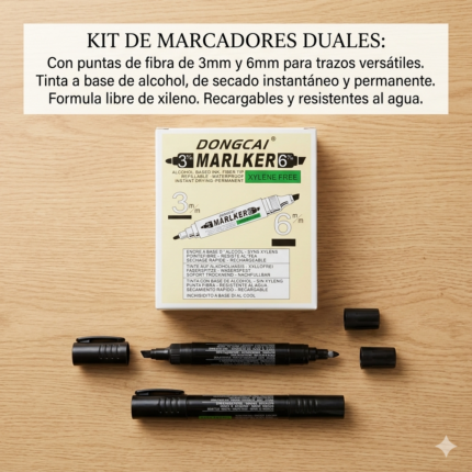 CAJA DE MARCADORESPERMANTE COLOR NEGRO (2,K,4)