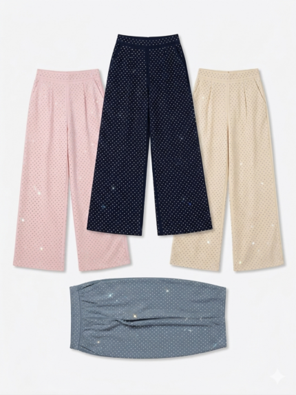 PANTALON DE DAMA CON BRILLOS (1,B,3)