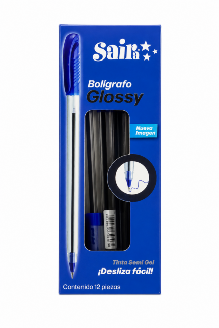 boligrafo glossy azul
